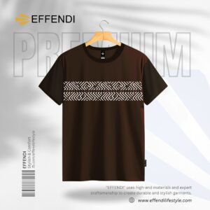 Premium Cotton T-Shirt- Coffee & Black