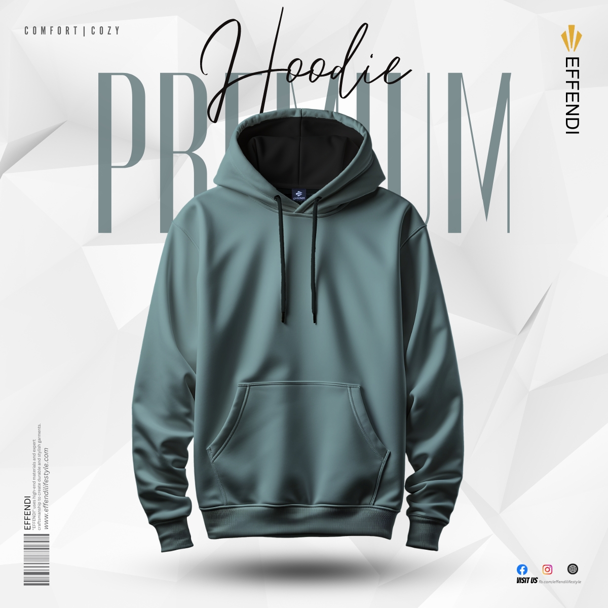 Men’s Premium Hoodie – Stormy Sea