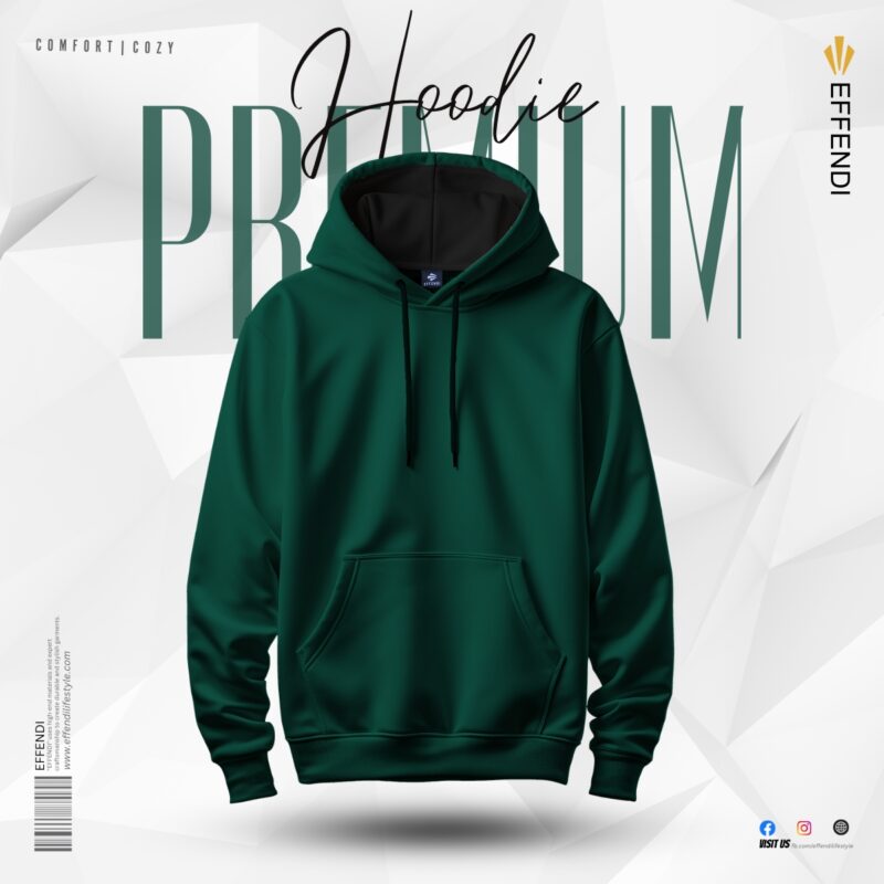 Men’s Premium Hoodie – Dark Green - EFFENDI