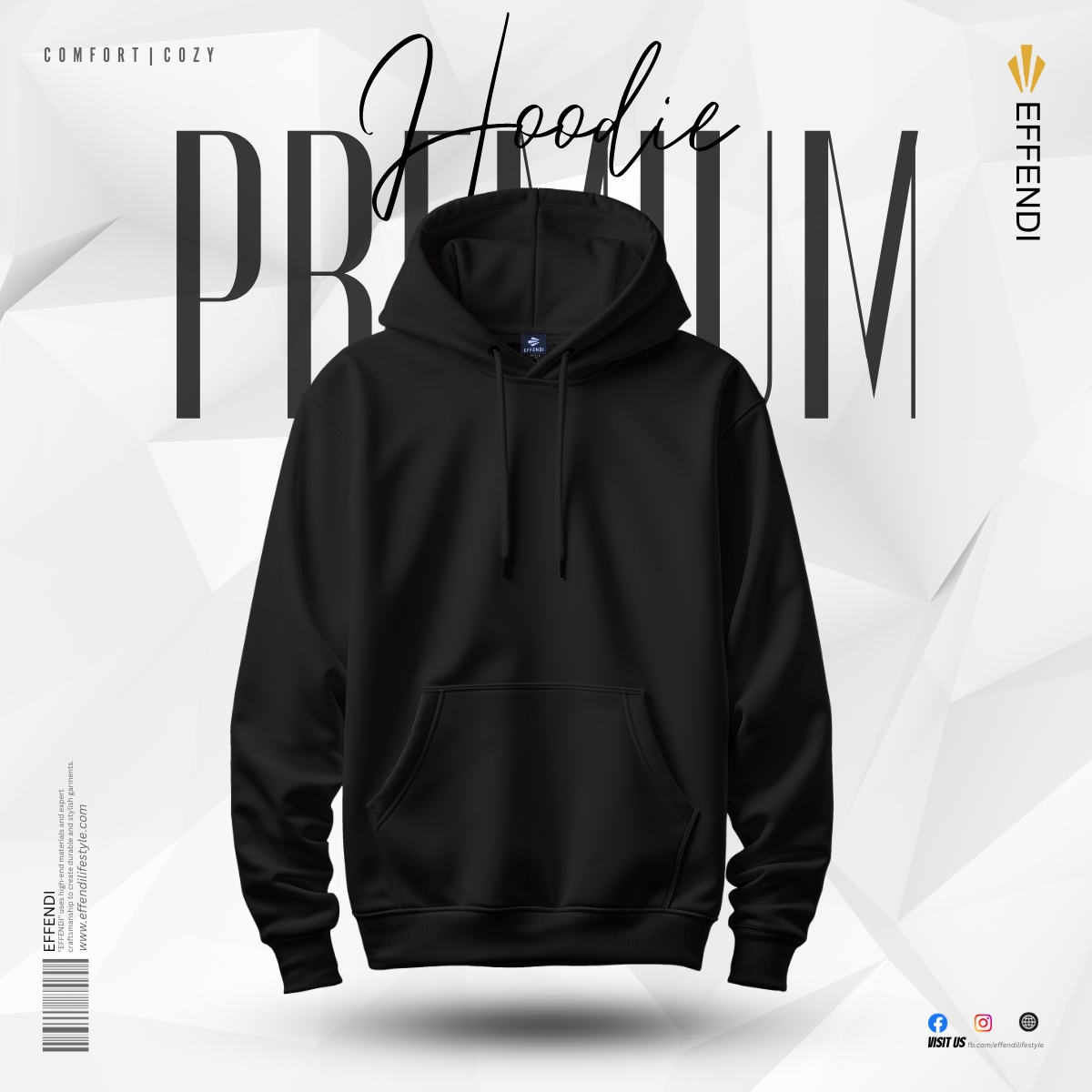 Men's Premium Hoodie - Black