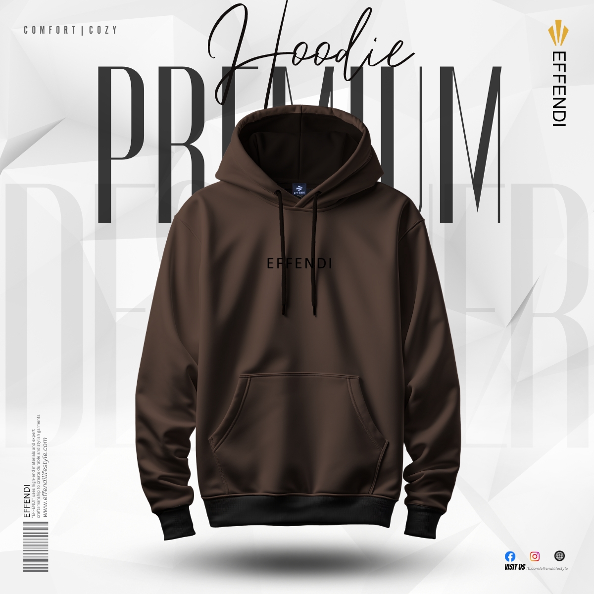 Men’s Premium Hoodie – Coffee