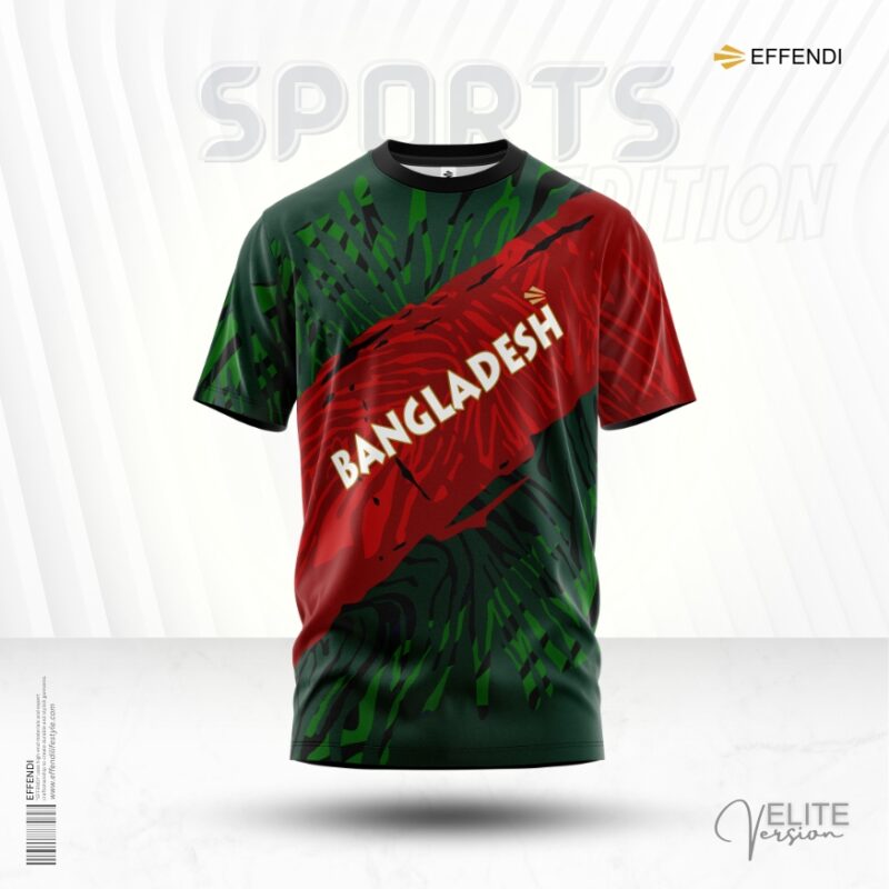 Half Sleeve Sports T-shirt - Bangladesh