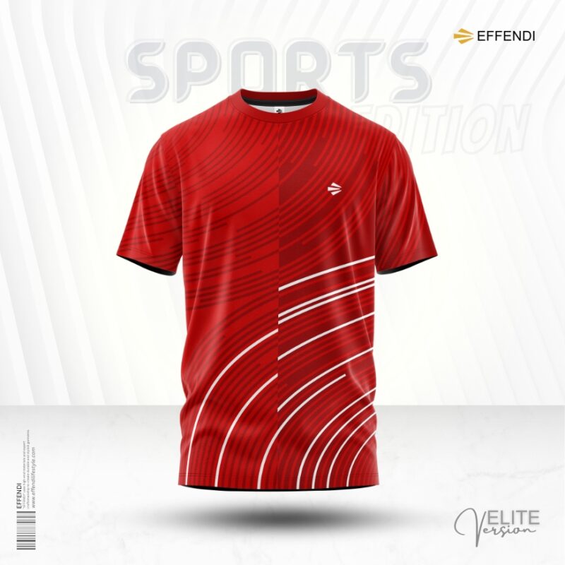 Half Sleeve Red Sports t-shirt | EFFENDI